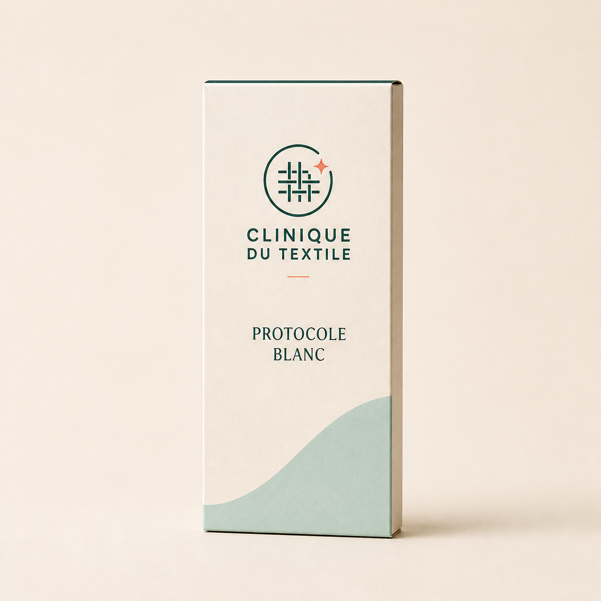 Boîte Protocole Blanc, feuilles de lessive Clinique du Textile