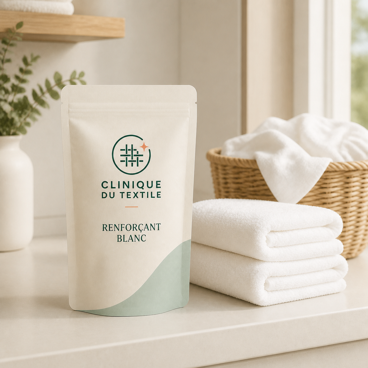 Renforçant Blanc Clinique du Textile dans une routine d’entretien du linge blanc