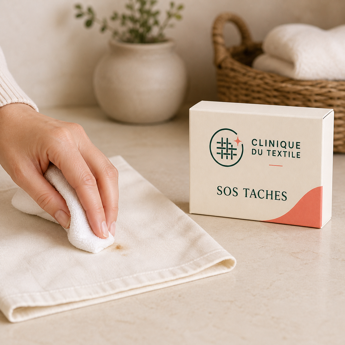 SOS Taches Clinique du Textile présenté lors d’un prétraitement textile localisé